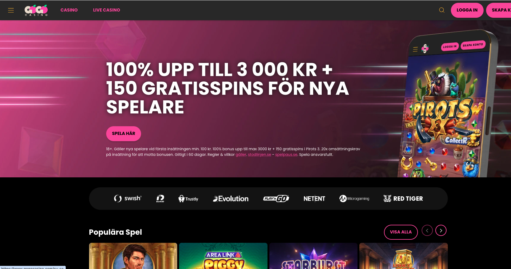 gogo casino start