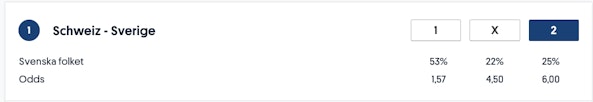 Schweiz - Sverige