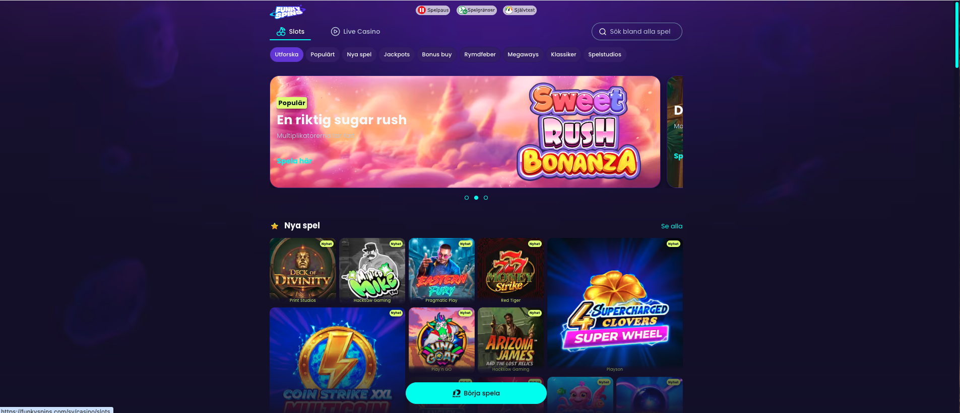 Funky spins slots