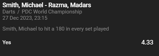 Michael Smith vs Razma Madars