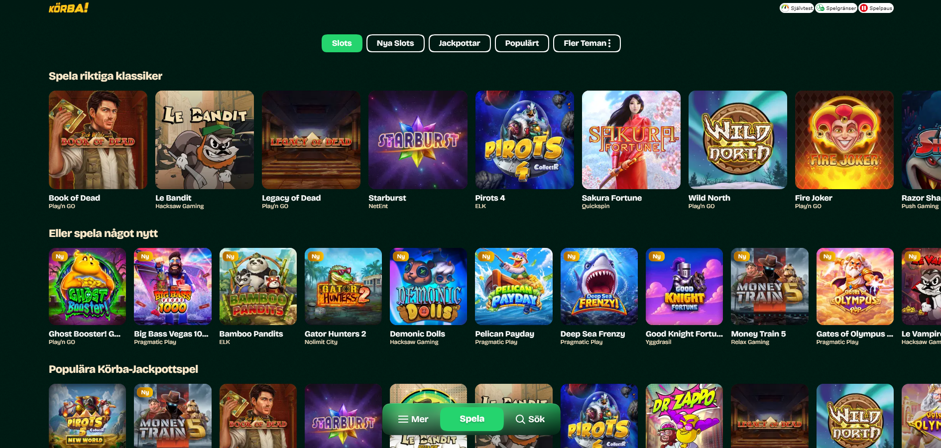 Körba slots