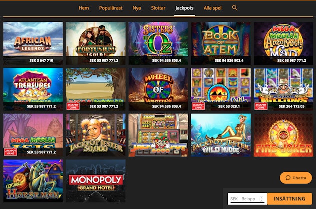 Casino jackpot Snabbis