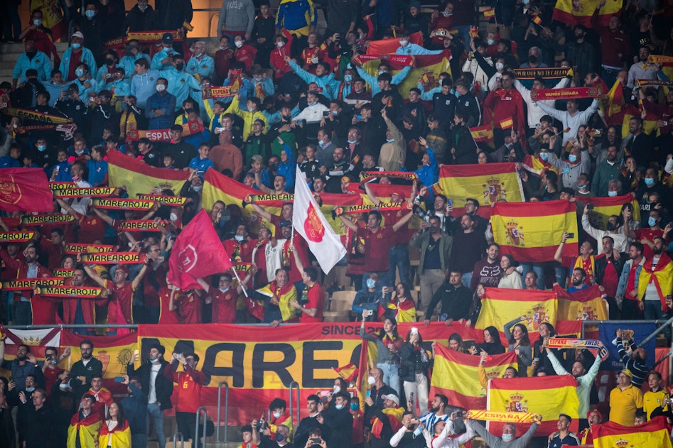 Spanien fans fotboll