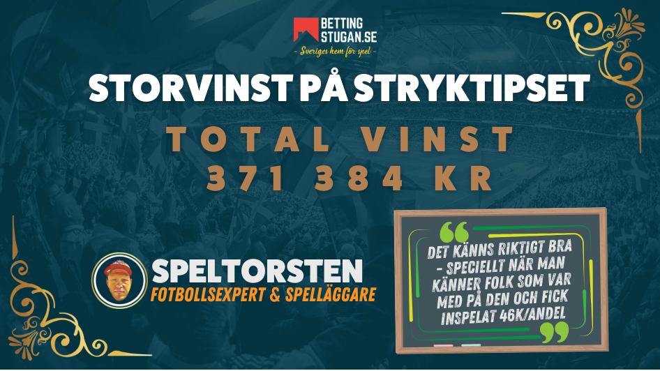 Spel Torsten om helgens Succe pa Stryktipset Bettingstugan Direkten Ryd Andelsspel