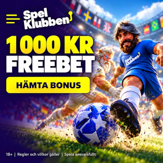 Spelklubben fotbollsbanner med freebet