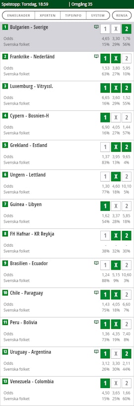 Europatipset online kupong