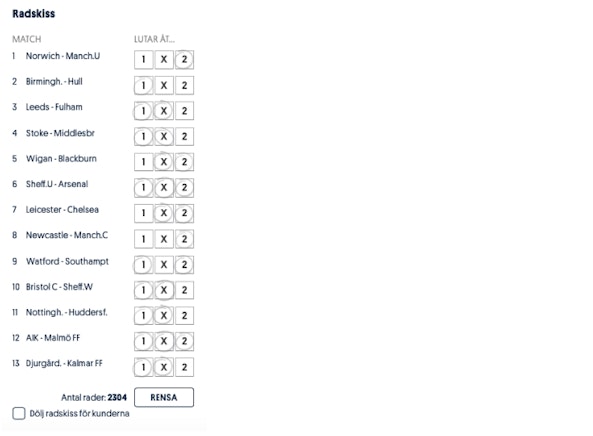 Stryktips Ryggareken