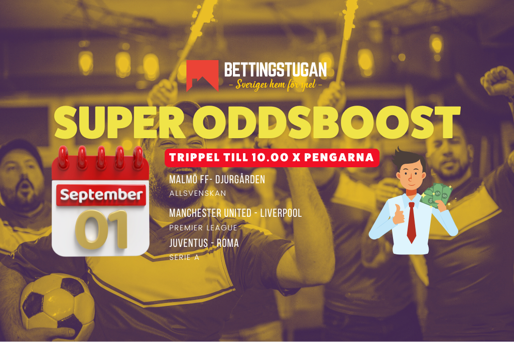 Super Oddsboost Sondag Bettingstugan