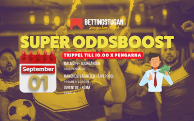 Super Oddsboost Sondag Bettingstugan