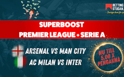 Superboost Supersondag Betinia Bettingstugan Serie A Premier League Oddsboost