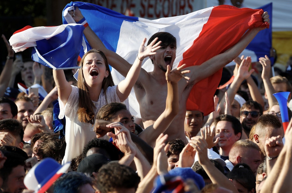 Supportrar till Frankrike