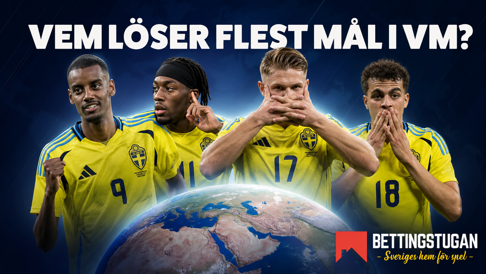 Vem gör flest mål för Sverige i Fotbolls-VM 2026? Spana in oddsen!