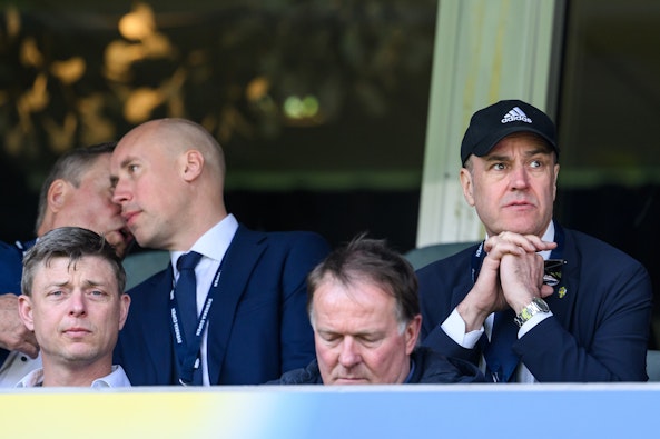 Svenska Fotbollforbundets ordforande Fredrik Reinfeldt