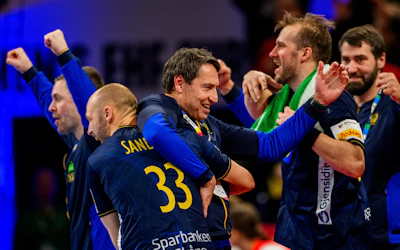 Sverige handboll jubel