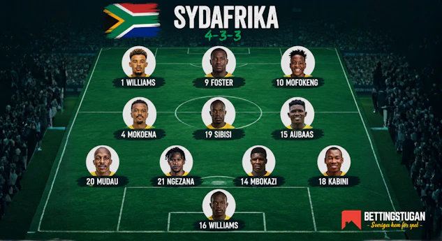 Sydafrika startelva VM 2026