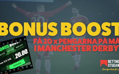 Oddsboost Manchester United - Manchester City - Bettingstugan
