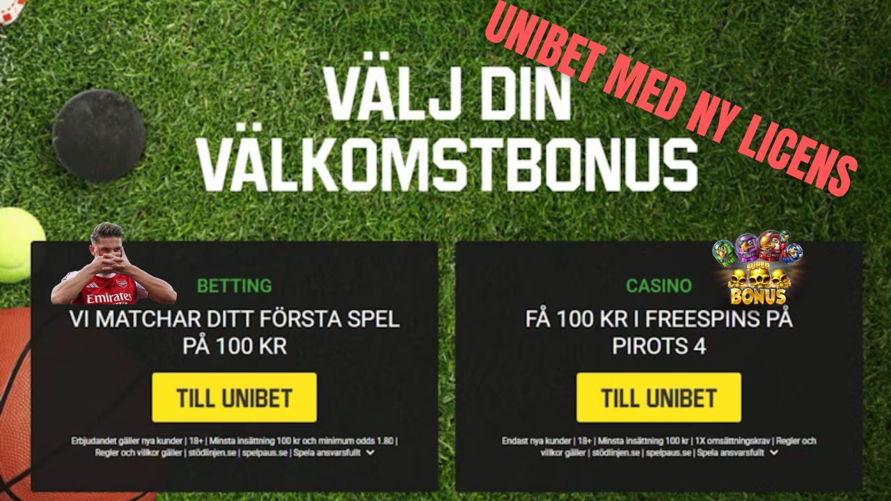 Unibet med ny licens - Bonus åt alla