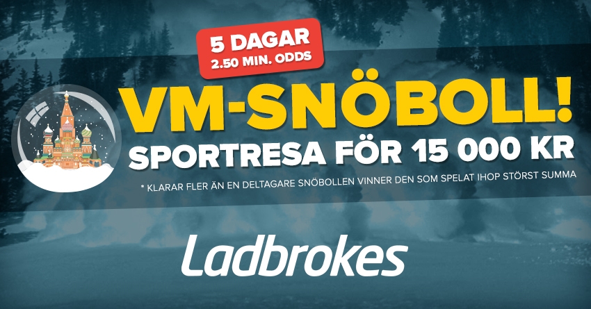 Delta i VM-Snöbollen & vinn en resa för 15 000