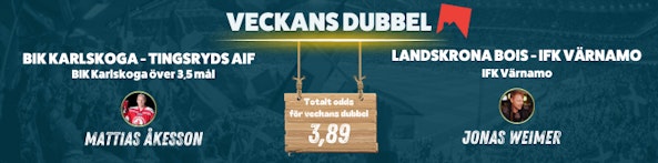 Veckans Dubbel Bettingstugan vecka 47 Odds och speltips