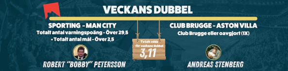 Veckans Dubbel v44 Bettingstugan Odds Champions League