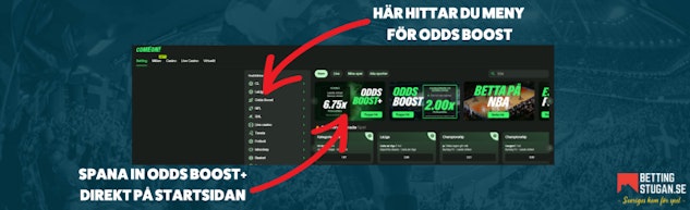 Oddsboost hos ComeOn - Bettingstugan recension
