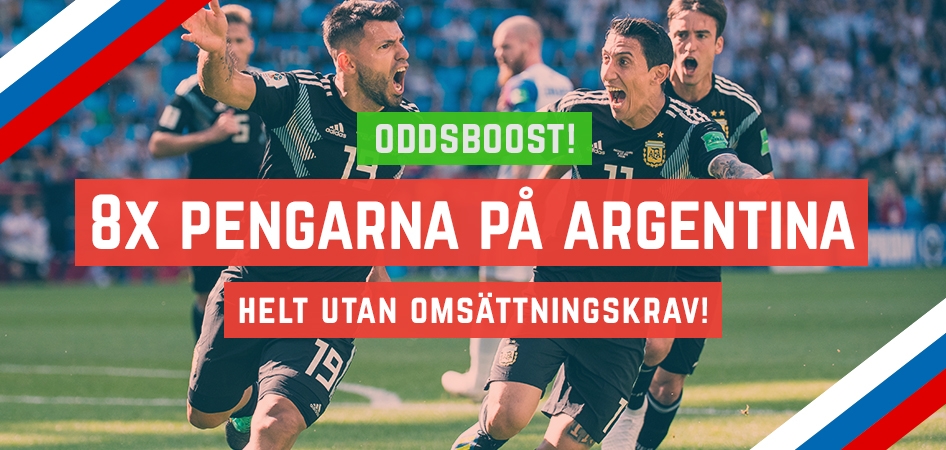 8 gånger pengarna på Argentina i matchen mot Kroatien 