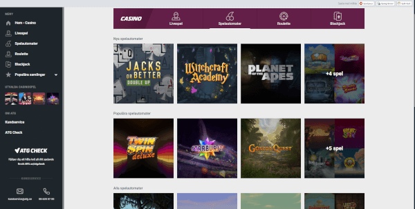 ATG:s casinoutbud