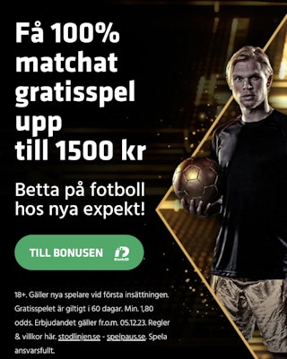 Banner expekt for mobilen med alla villkor for bonusar och regler for licensen