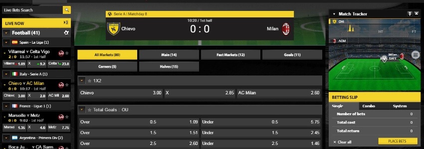 Bethard live betting