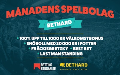 Bettingstugan manadens spelbolag bethard