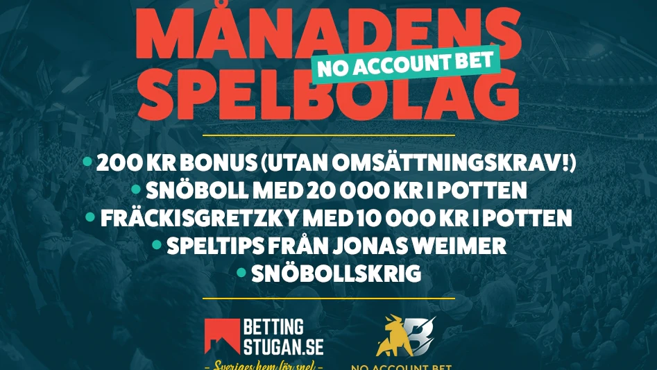 Bettingstugan manadens spelbolag noaccountbet
