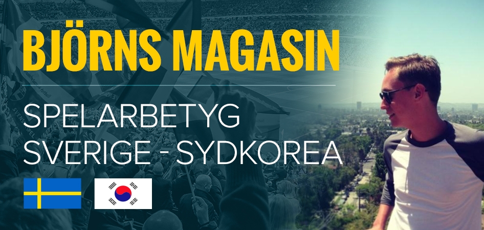 Spelarbetyg Sverige - Sydkorea