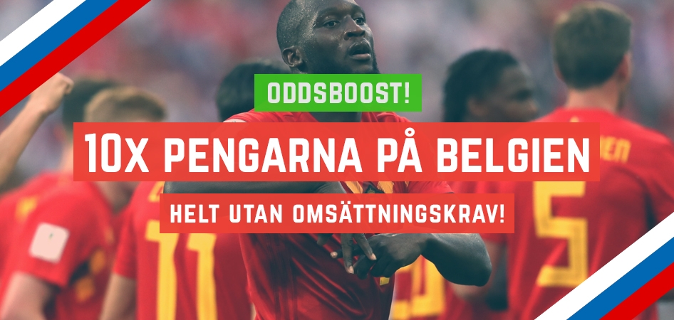 10 gånger pengarna på Belgien i matchen mot England
