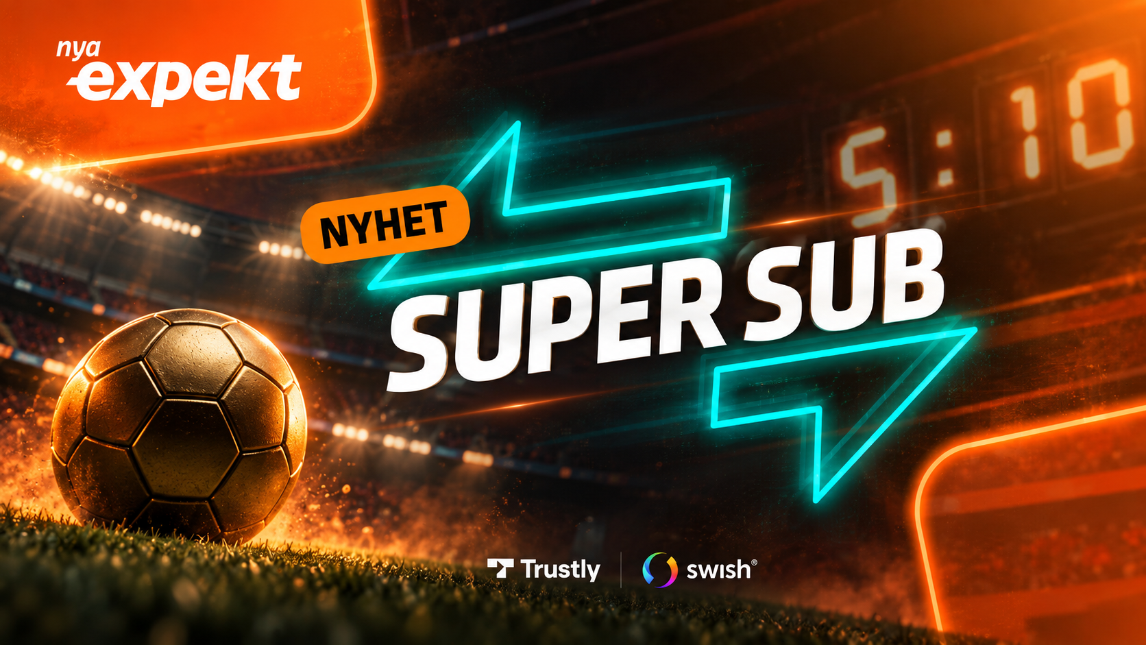 Expekt har lanserat Super Sub: spelet följer med när din spelare byts ut