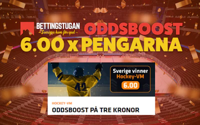Oddsboost VM-guld Tre Kronor - Expekt - Bettingstugan