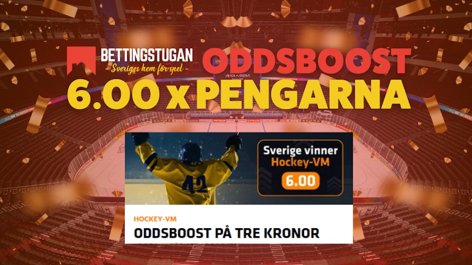 Oddsboost VM-guld Tre Kronor - Expekt - Bettingstugan