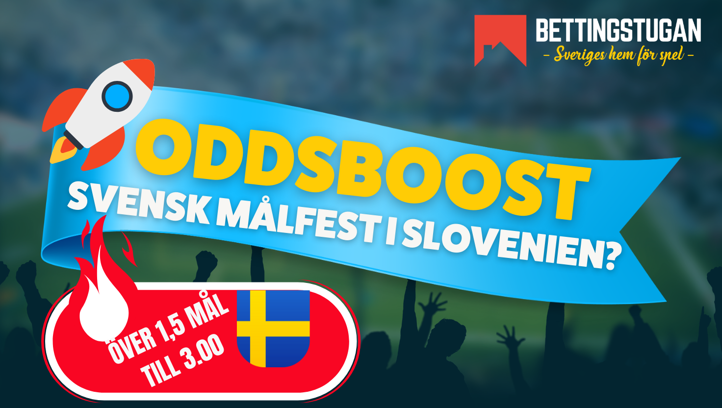 Oddsboost Slovenien - Sverige VM-kval Bettingstugan