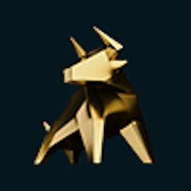 Golden bull logo square