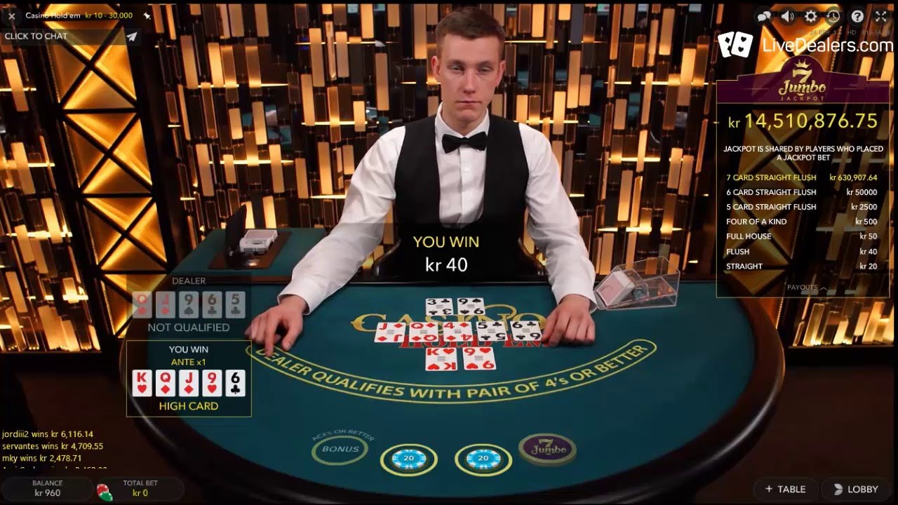 Texas Holdem Jumbo 7 jackpot