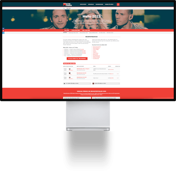 Melodifestivalen 2022 TV tider odds