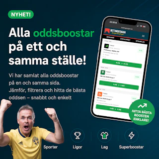 Oddsboostar banner mobil
