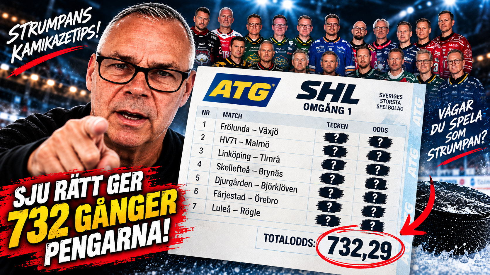 Strumpans galna SHL-rad: sju rätt ger 732 gånger pengarna!