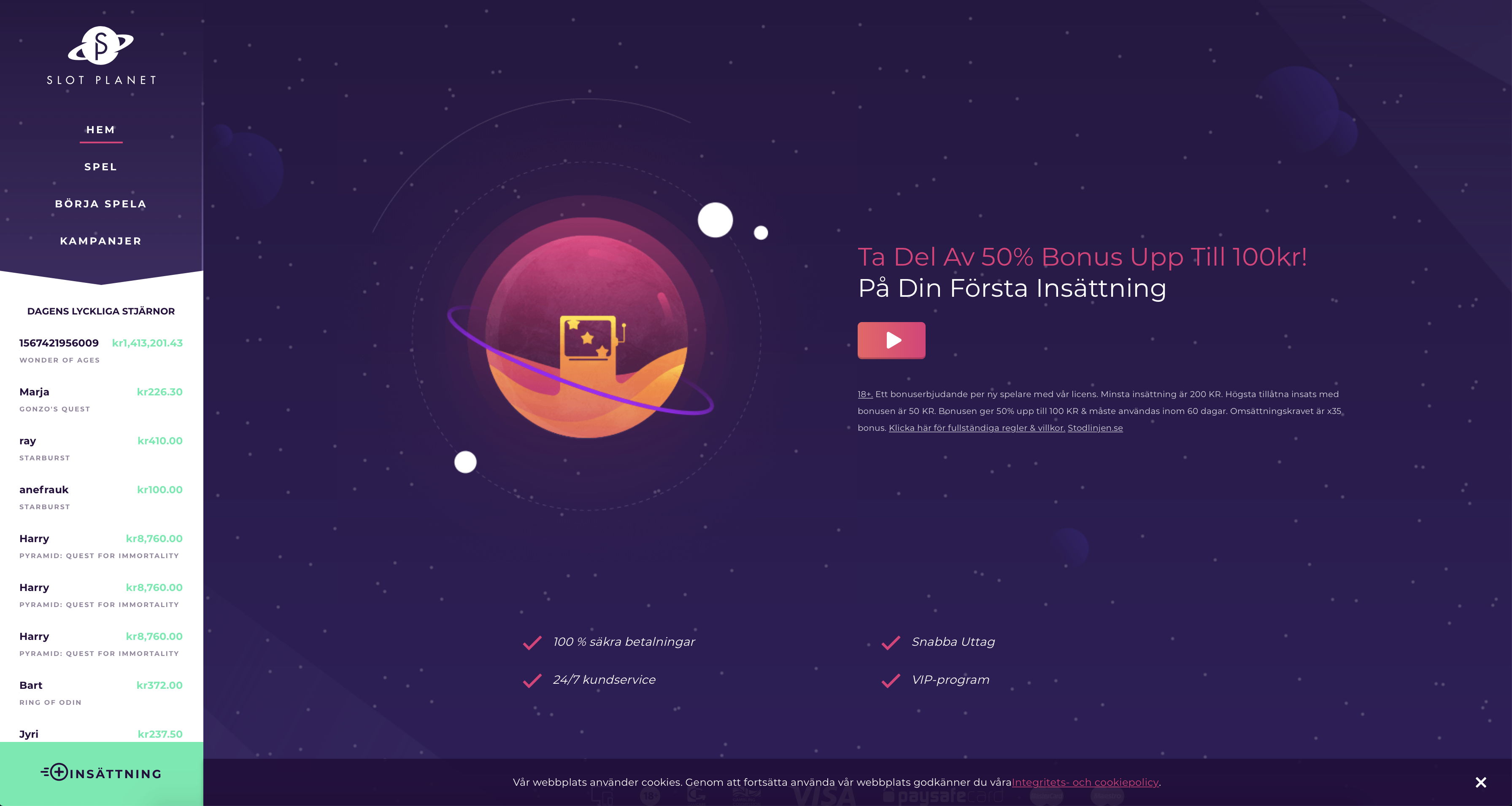 Slot Planet Startsida