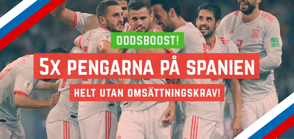 Fem (!) x pengarna på Spanien - Inget omsättningskrav