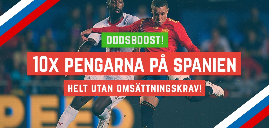 10 gånger pengarna på Spanien mot Portugal