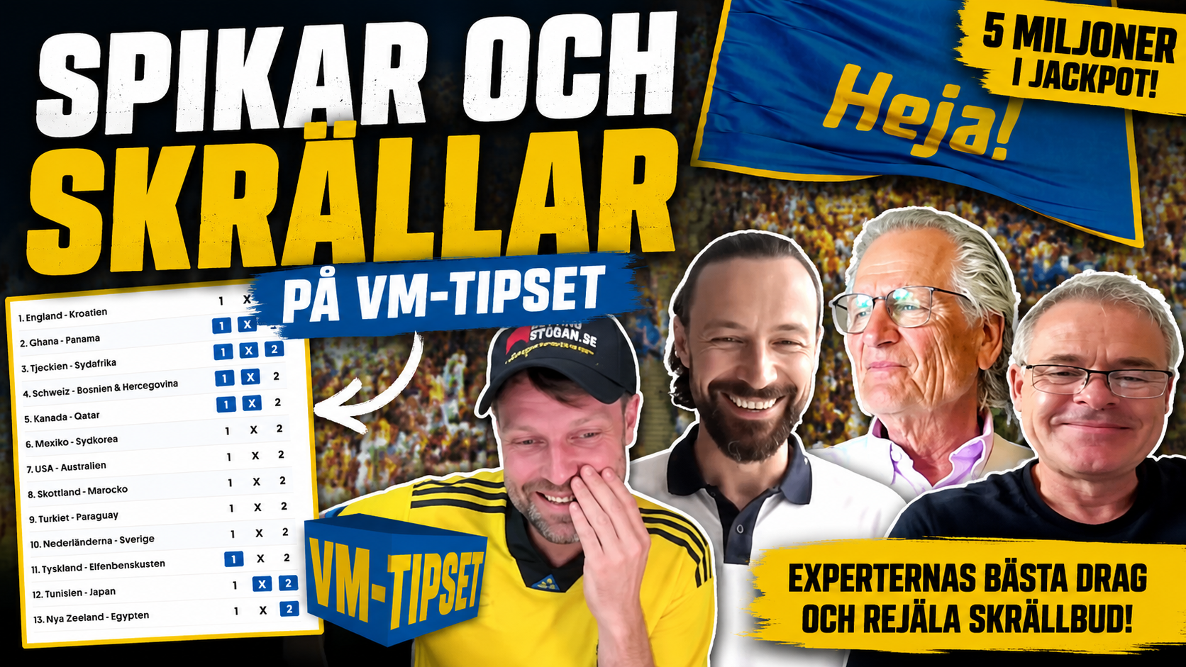 Spikar och skrallar pa VM tipset