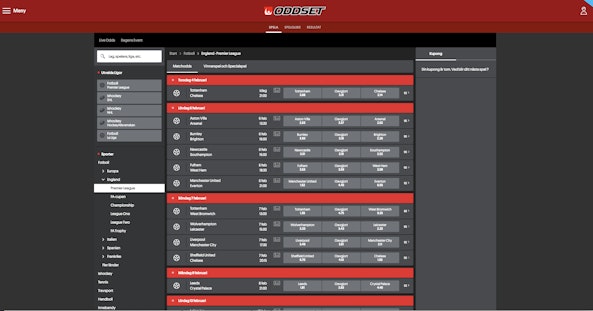 Svenska spel odds sport utbud