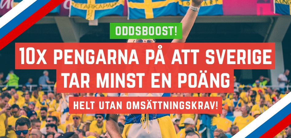 10 gånger pengarna på att Sverige tar minst en poäng mot Tyskland