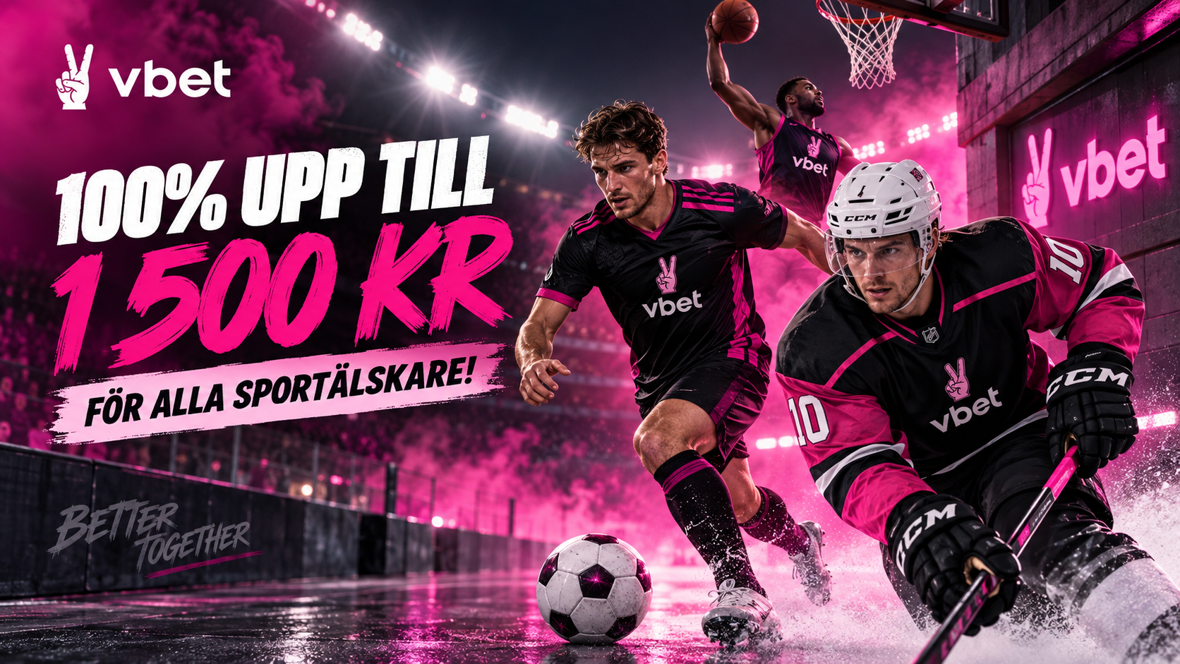 VBET erbjuder 100 % sportbonus: upp till 1 500 kronor!
