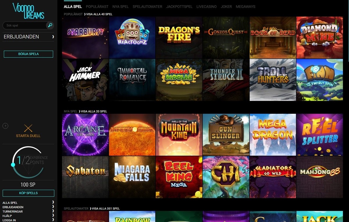 Voodoodreams casino spel